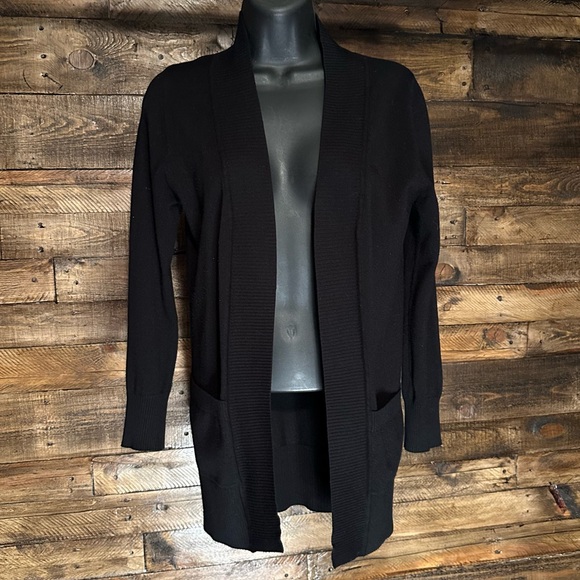 Papaya Sweaters - Papaya black open-front knit cardigan